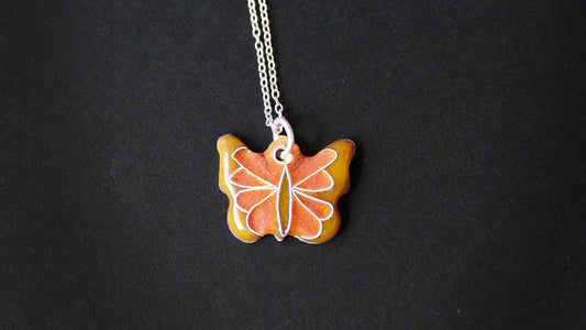 Cloisonné Enamel Butterfly Charm