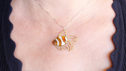 Goldfish Cloisonne Enamel Pendant