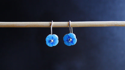 Cloisonne Enamel Floral Earrings
