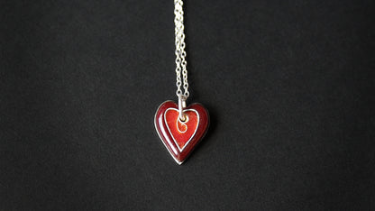 Cloisonné Enamel Heart Charm