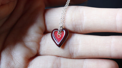 Cloisonné Enamel Heart Charm
