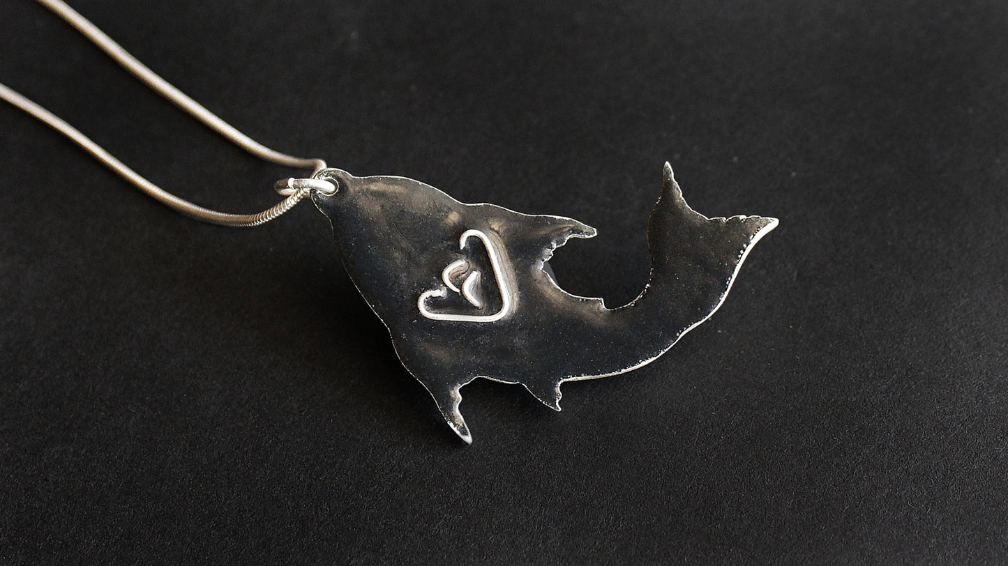 Champlevé Cloisonné Enamel Koi Fish  Pendant