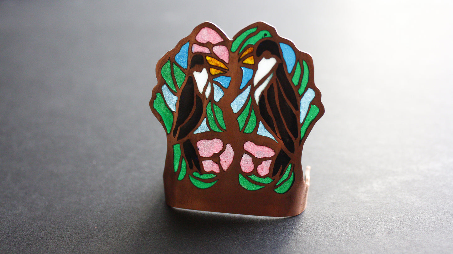 Plique-a-jour Decor Toucans
