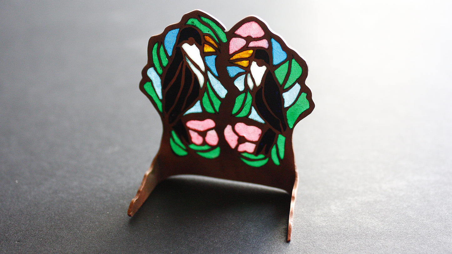 Plique-a-jour Decor Toucans