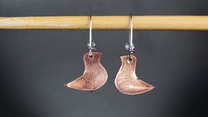 Filigree Enamel Pink Bird Earrings