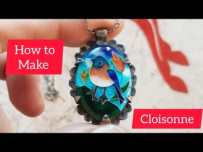 Cloisonné Enamel Bird Pendant